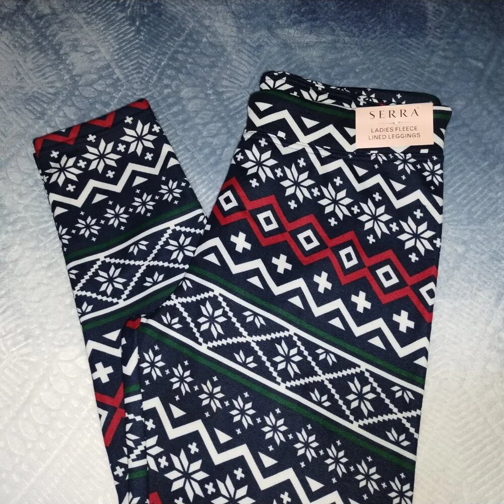 Women's Fleece Lined Leggings by Serra. Size 12-14. NWT._2